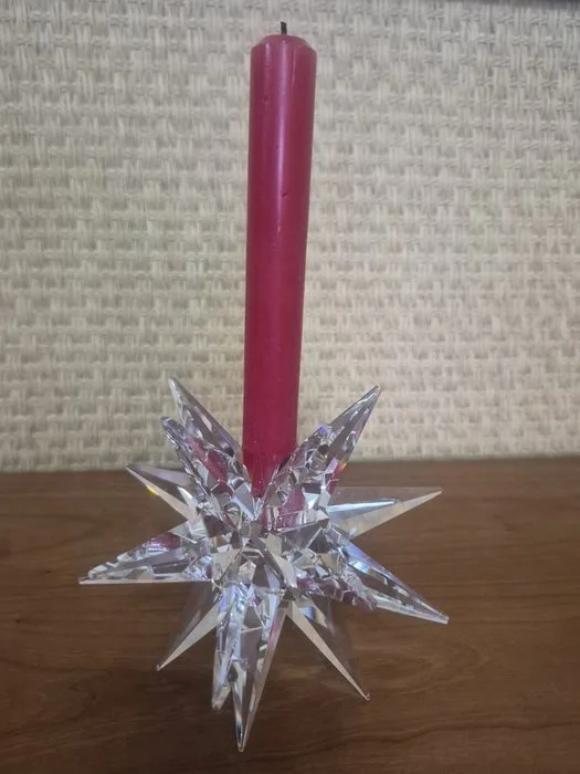 Swarovski - Figure - Candleholder – star clear crystal 5064295 - Glass, Crystal