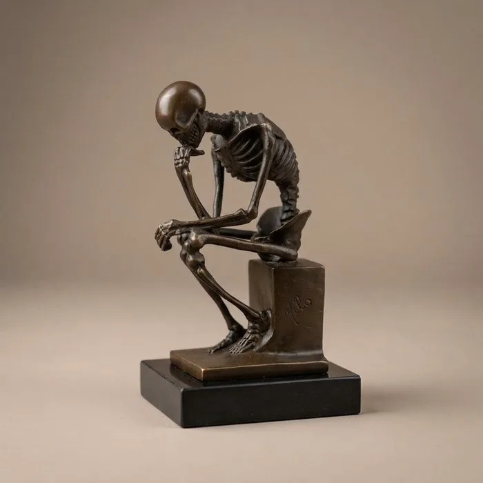 Decorative ornament - Europe - Bronze sculpture skeleton