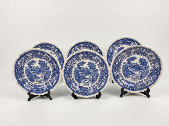 Villeroy & Boch - Plate (6) - Ensemble d'assiettes en faïence fine - Modèle "Burgenland" Bleu (X pièces) - Style Romantique & - Creamware, Porcelain
