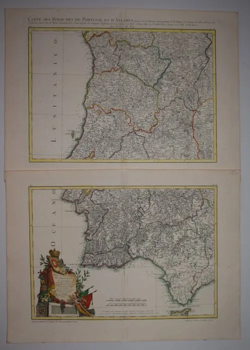 Portugal - Portugal; Zannoni - MAPA DOS REYNOS DE PORTUGAL E ALGARVE.. - 1761-1780