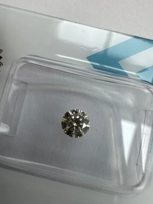 1 pcs Diamond (Natural coloured) - 0.33 ct - Round - Light Brownish, Yellow - SI1 - International Gemological Institute (IGI)