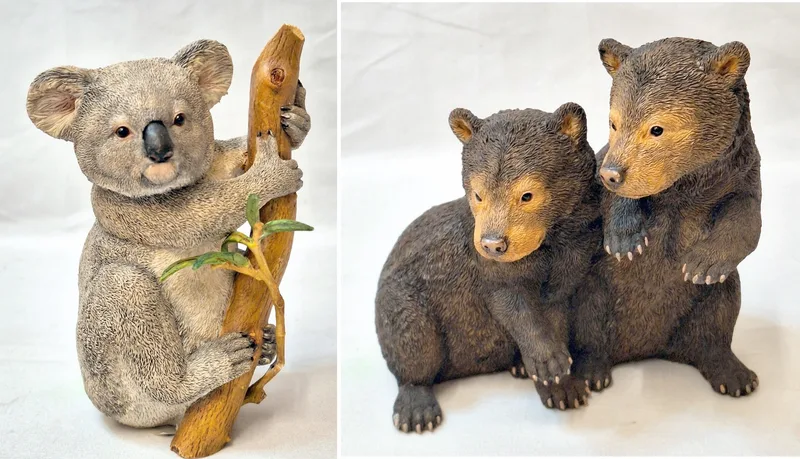 Country Artists Figurine Black Bear Pair entitled 'Young & Adventurous' no. 02556 approx.