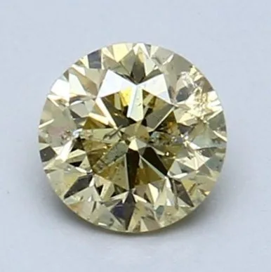 1 pcs Diamond (Natural coloured) - 0.50 ct - Round - Fancy intense Green Yellow - SI2 - International Gemological Institute (IGI)
