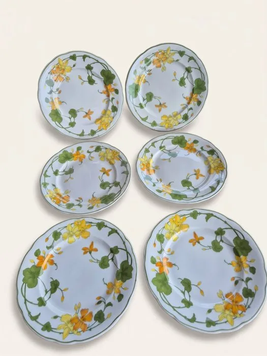 Villeroy & Boch - Breakfast plate (6) - Geranium - Porcelain - dessert plate