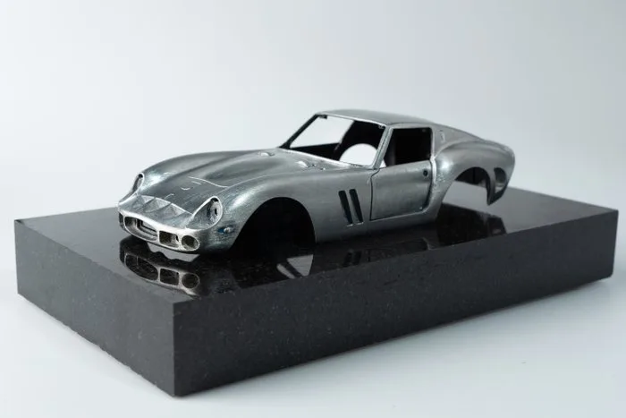 Artwork - Ferrari - Ferrari 250 GTO Sculpture – Handcrafted Brushed Aluminum Body on Polished Granite – Limited Edition