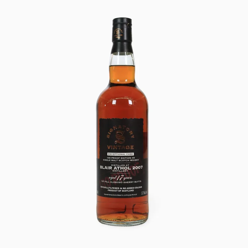 Blair Athol – 17 Year Old (2007) 100 Proof Edition #9 (Signatory Vintage)