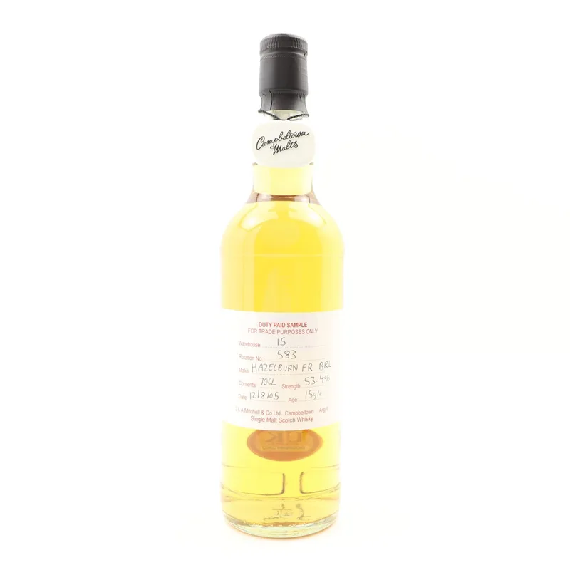 Hazelburn – 2005 15 Year Old Duty Paid Sample (70cl, 53.4%)