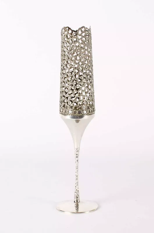 An Elizabeth II Modernist Silver Candle Holder Stuart Devlin (Australian 1931-2018)