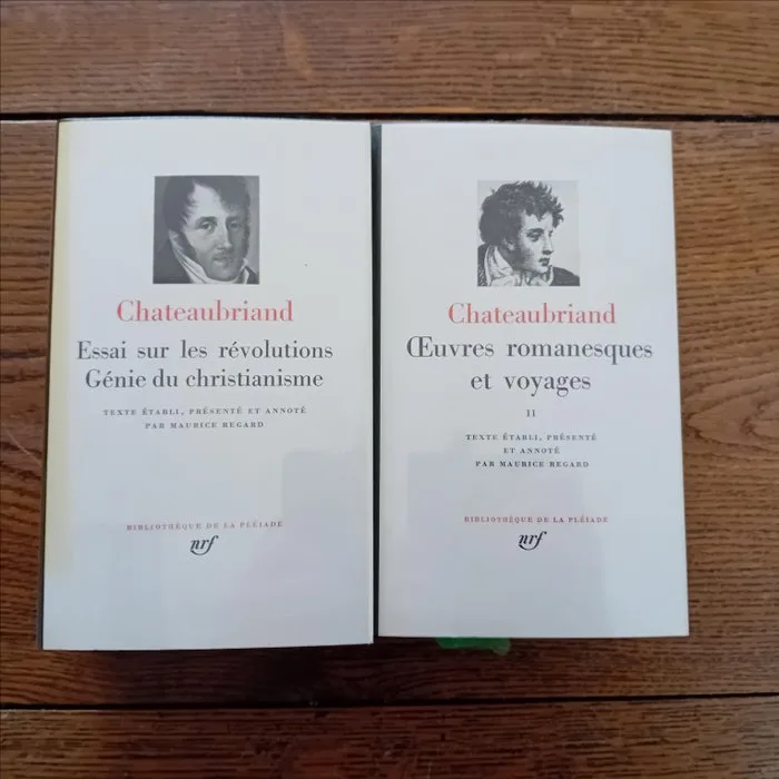 La Pleiade - Chateaubriand / Oeuvres romanesques et voyages t.2 + Essai sur les révolutions - Génie du - 1969-1978