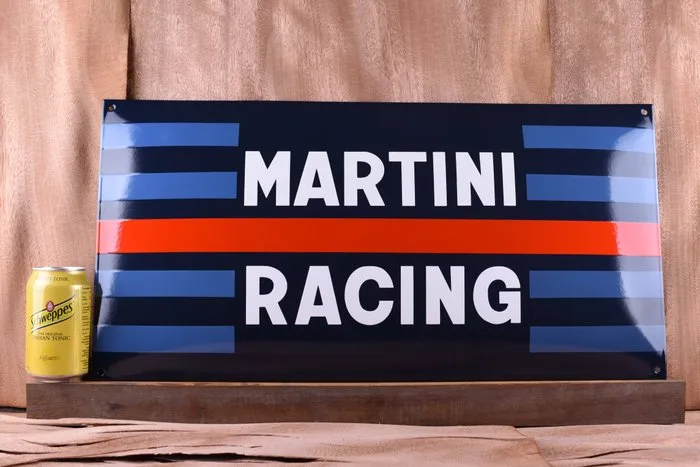 Sign - XL Martini racing logo; 600mm; enamel sign; handmade - top quality