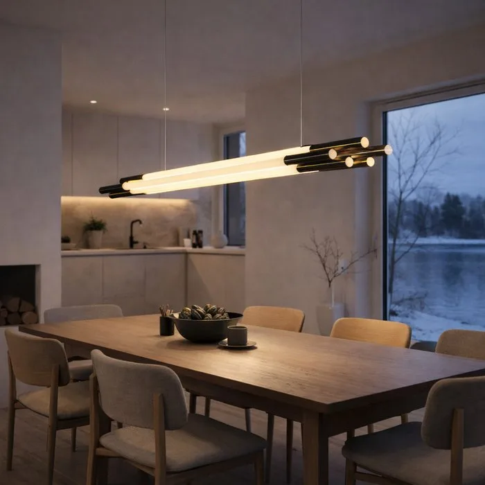 DCW éditions Paris - Sebastian Summa - Hanging lamp - Org Pendant Horizontal - Glass, Aluminium