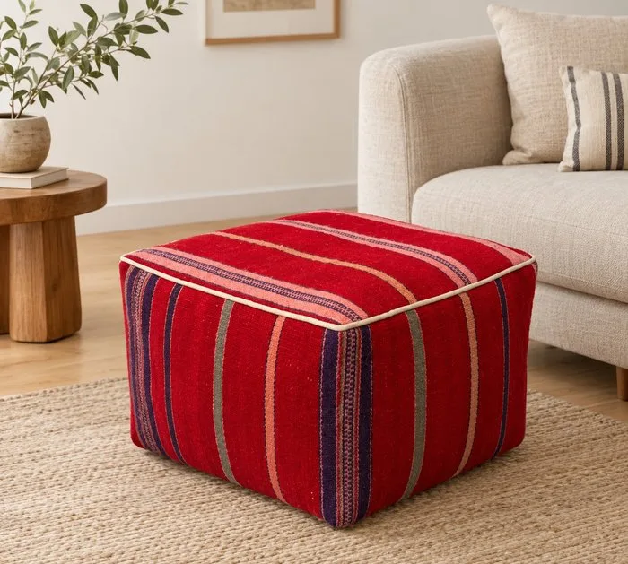 Pouffe - Wool - Kelim pouffe