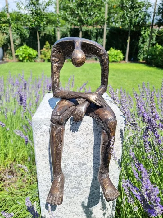 Sculpture, Melancholie - 38 cm - Bronze