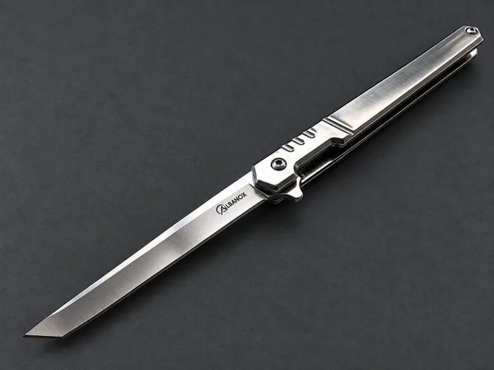 Albainox Albainox – Coltello pieghevole Stiletto tutto in acciaio - 20.5 cm - Kitchen knife - Slicing knife - Stiletto - Steel - Asia