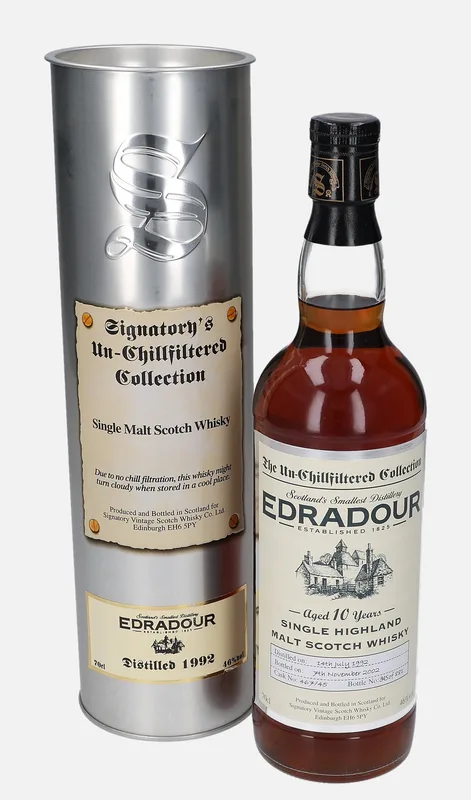 Edradour – 1992 10 Year Old Signatory Vintage Scotch Whisky Co. The Un-Chillfiltered Collection
