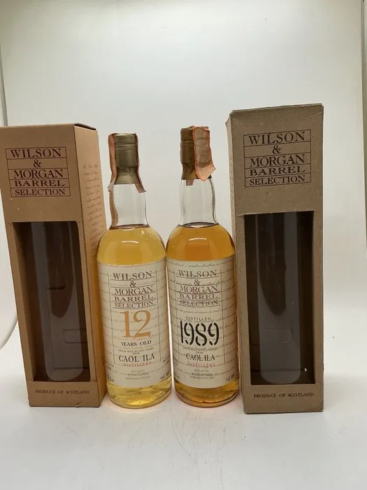 Caol Ila 1980 12yo + Caol Ila 1989 - Barrel Selection - Wilson & Morgan - 70cl - 2 bottles