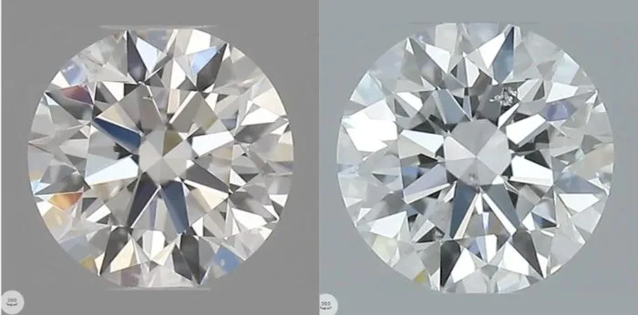 2 pcs Diamond (Natural) - 0.62 ct - Round - D (colourless) - SI2 - Gemological Institute of America (GIA)