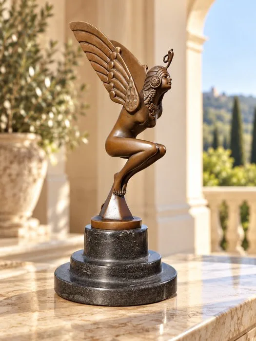 Statue, Bronze: Lady - Car Mascot - 24.5 cm - Bronze, Marble - 2026