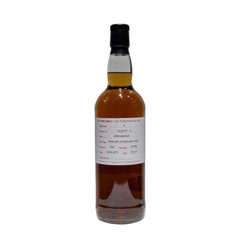 Springbank – 12 Year Old 2012 Single Palo Cortado Cask Cage Bottle (2024) (70cl, 76%)