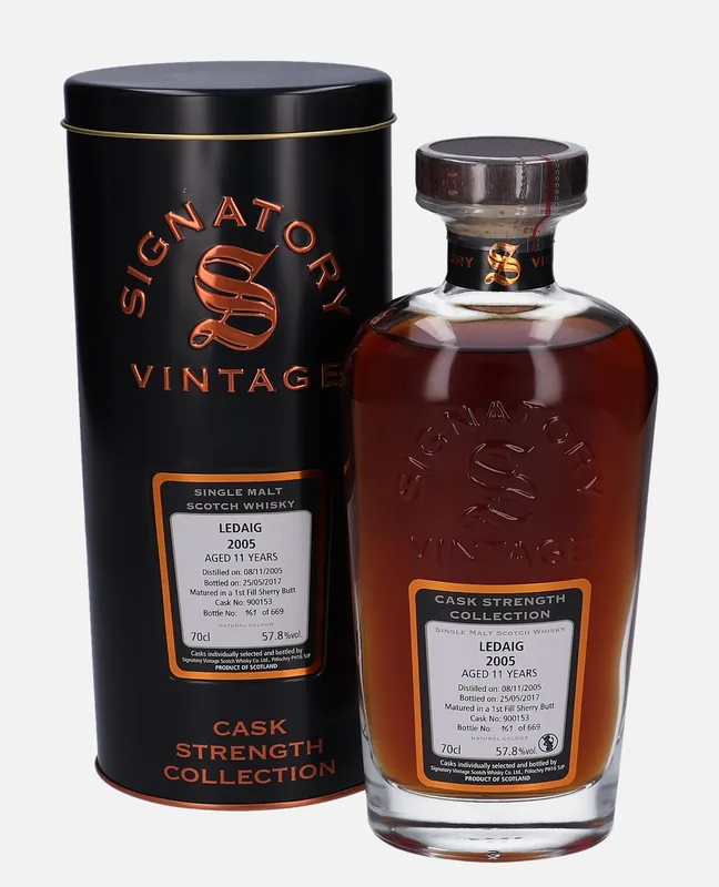 Tobermory – 2005 11 Year Old Signatory Vintage Scotch Whisky Co. Cask Strength Collection (70cl, 57.8%)