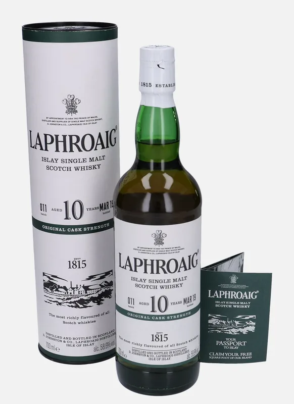 Laphroaig – 10 Year Old Batch: 011 (70cl, 58.6%)
