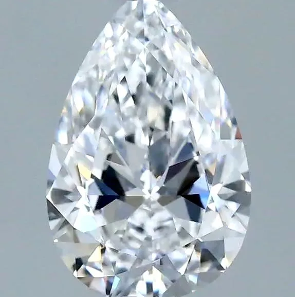 1 pcs Diamond (Natural) - 0.40 ct - Pear - D (colourless) - IF - Gemological Institute of America (GIA) - *EX VG*