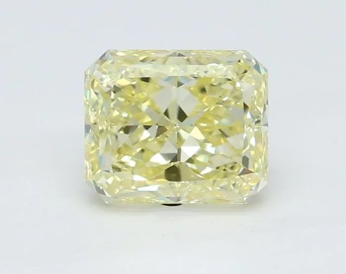 1 pcs Diamond (Natural coloured) - 0.80 ct - Radiant - Fancy light Yellow - VS1 - Gemological Institute of America (GIA)