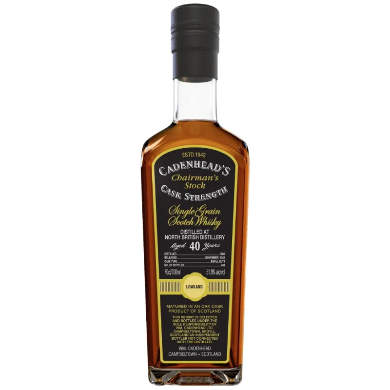 North British – 40 Years Old 1985/2025 Cadenhead's Chairman's Stock