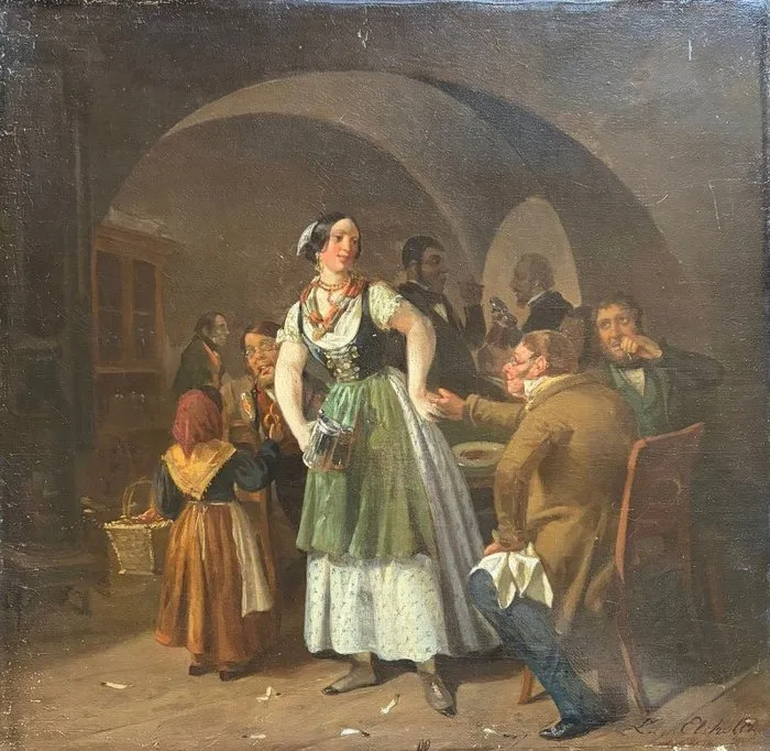 Ludwig Elsholtz (1805-1850) - Im Wirtshaus - Keine Selbstbedienung