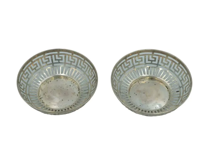 A pair of silver pierced bonbon dishes by E. S. Barnsley & Co