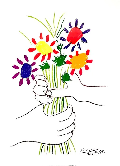 Pablo Picasso (after) - Le Bouquet de l’amitié - Offset Lithography - 80x60 - M&S licensed print