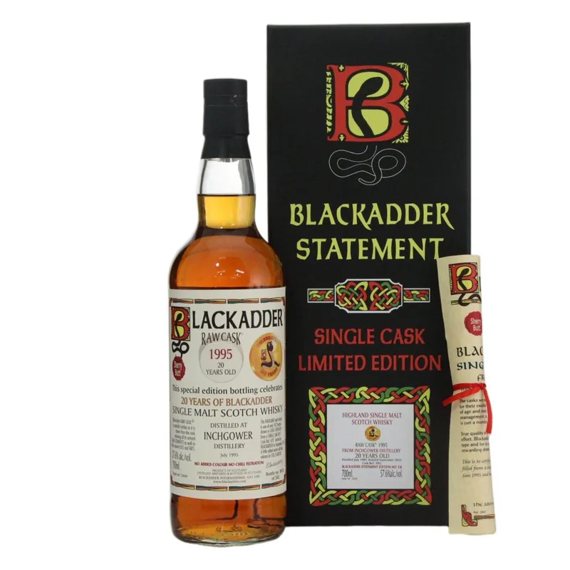Inchgower – 1995 Blackadder 20 Year Old Statement / 20th Anniversary - Charity Batch (70cl, 57.60%)