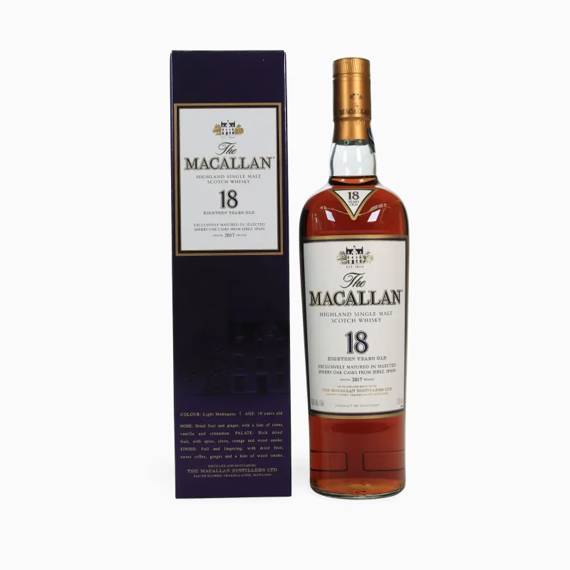 Macallan – 18 Year Old (2017) Sherry Oak (75cl)