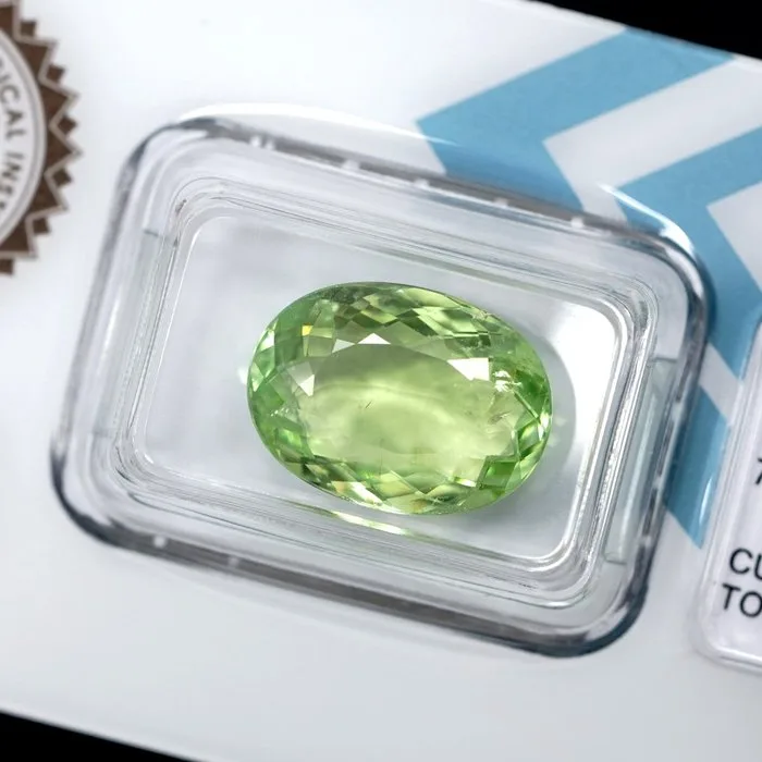 1 pcs Green, Yellow Tourmaline paraiba - 7.20 ct - International Gemological Institute (IGI)