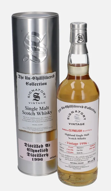 Clynelish – 1996 19 Year Old Signatory Vintage Scotch Whisky Co. The Un-Chillfiltered Collection