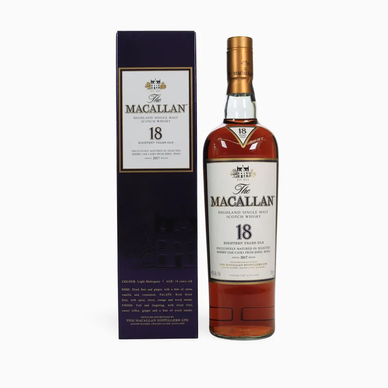 Macallan – 18 Year Old (2017) Sherry Oak (75cl)