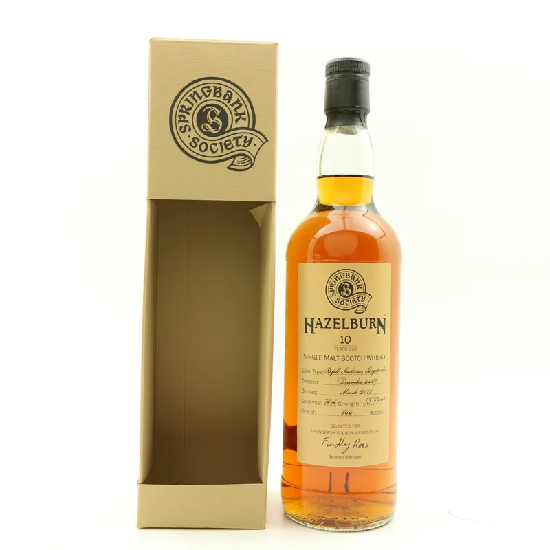 Hazelburn – 2007 10 Year Old Society Bottling (70cl, 55.9%)