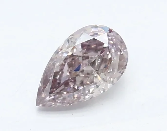 1 pcs Diamond (Natural coloured) - 0.30 ct - Pear - Fancy Brown Pink - VS2 - Gemological Institute of America (GIA)