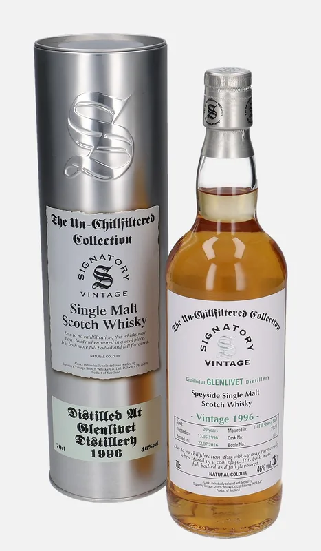 Glenlivet – 1996 20 Year Old Signatory Vintage Scotch Whisky Co. The Un-Chillfiltered Collection