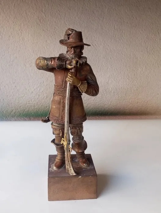 Sculpture, soldato francese - 24 cm - Bronze