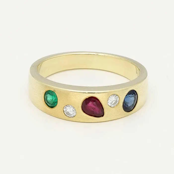 Ring - 14 kt. Yellow gold Diamond (Natural)