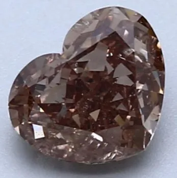 1 pcs Diamond (Natural coloured) - 1.04 ct - Heart - Fancy Pink Brown - SI2 - International Gemological Institute (IGI)