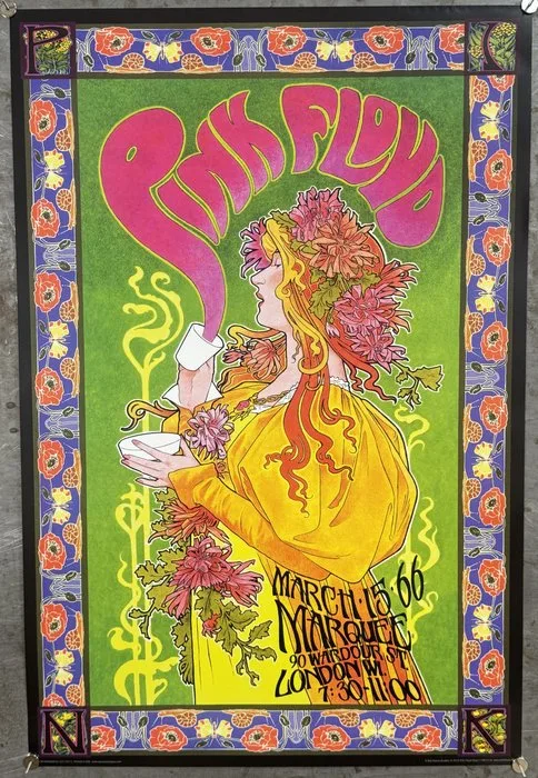 Bob Masse - Pink Floyd, Marquee Club London 1966 | Official Licensed Poster *