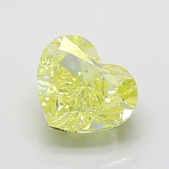 1 pcs Diamond (Natural coloured) - 1.00 ct - Heart - Fancy Yellow - VS2 - Gemological Institute of America (GIA)