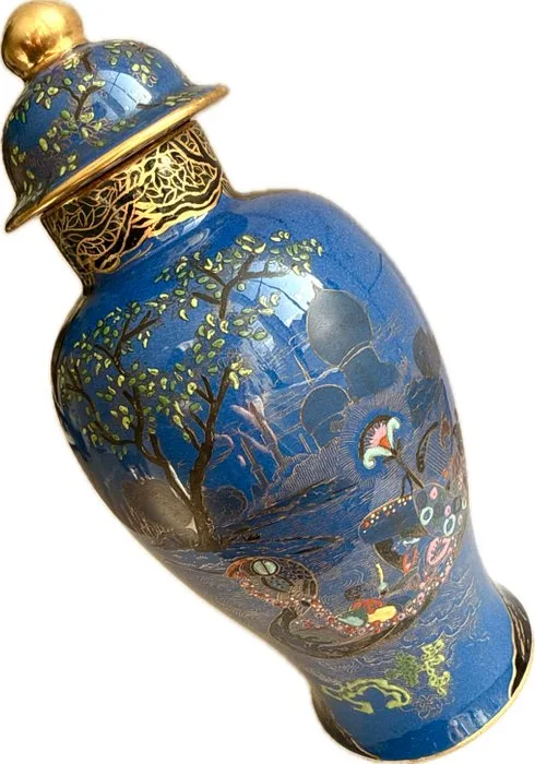 1920s Wilton Ware Chinoiserie temple jar, Chinese folk mythology The Royal Dragon Boat - Jar - Porcelain - 1920s Wilton Ware