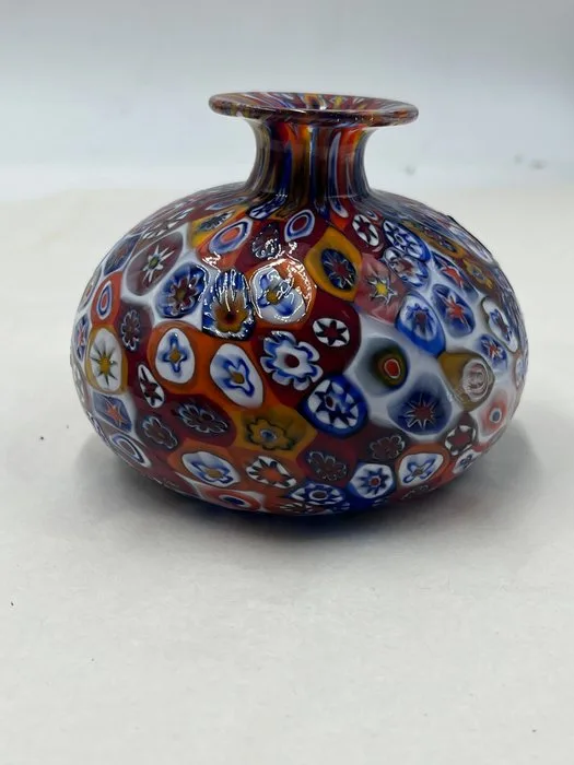 Campanella livio vaso in murrine colorate Arlecchino - Figurine - Vaso - Murano glass