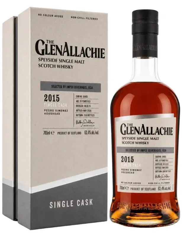 The GlenAllachie 2015 Single Cask Pedro Ximénez Hogshead 10451
