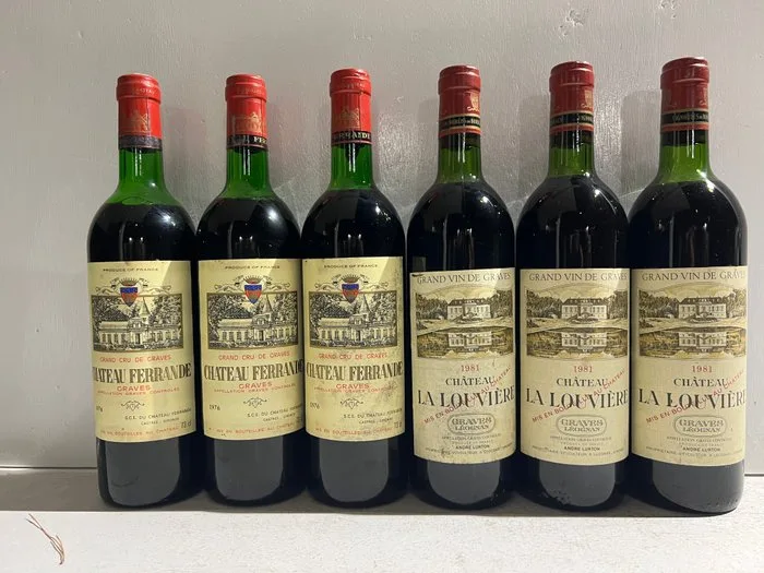 1976 x 3 Chateau Ferrande & 1981 x 3 Chateau La Louvière - Graves - 6 Bottles (0.75L)