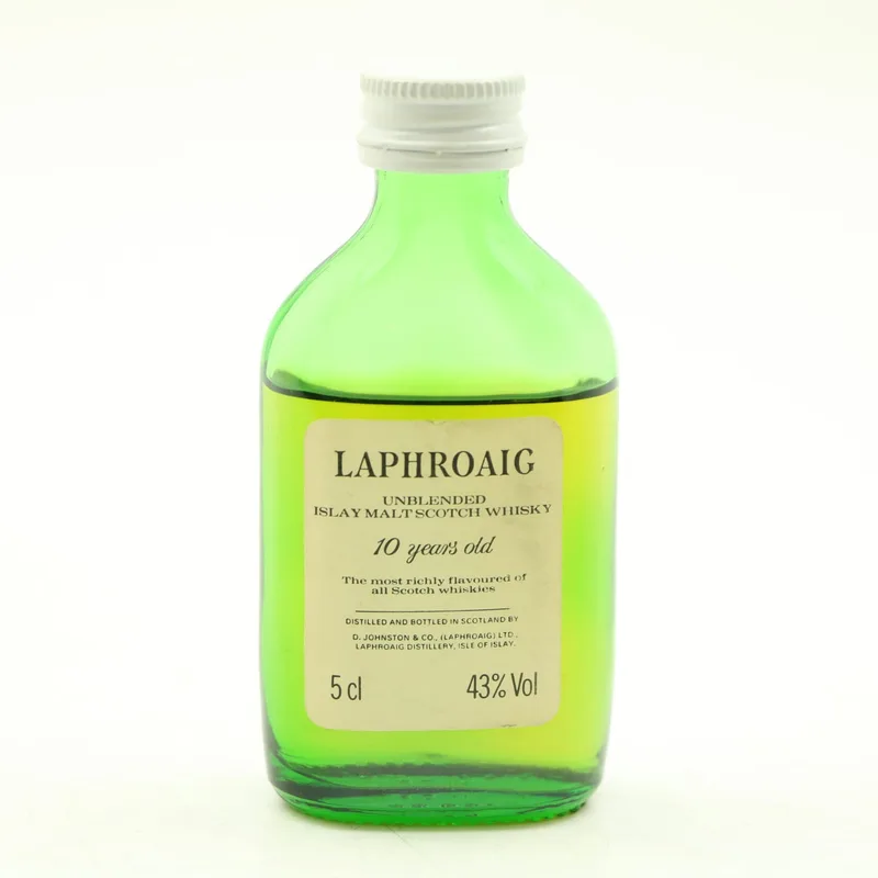 Laphroaig – 10 Year Old Pre Royal Warrant Mini 5cl (5cl, 43%)