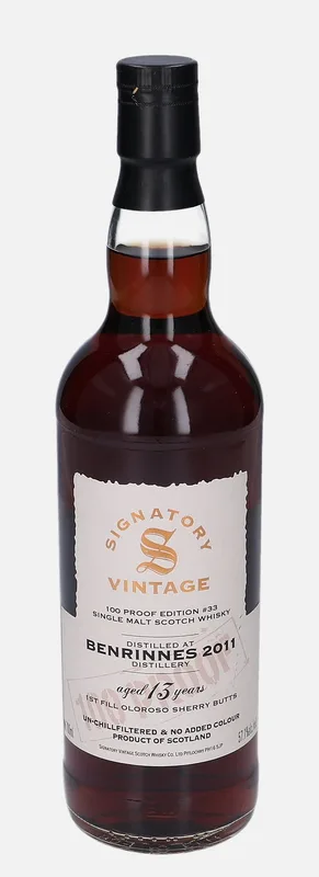 Benrinnes – 2011 13 Year Old Signatory Vintage Scotch Whisky Co. 100 Proof Edition #33
